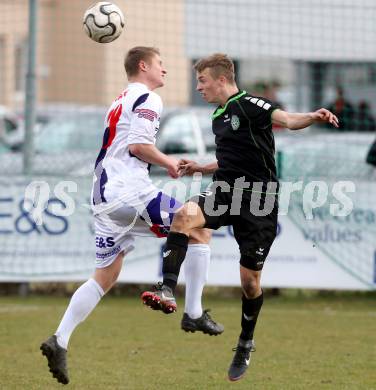 Fussball Regionalliga. SAK gegen Pasching. Puschl Schliefnig Kevin (SAK),  Schobesberger Philipp (Pasching). Klagenfurt, am 6.4.2013.
Foto: Kuess
---
pressefotos, pressefotografie, kuess, qs, qspictures, sport, bild, bilder, bilddatenbank