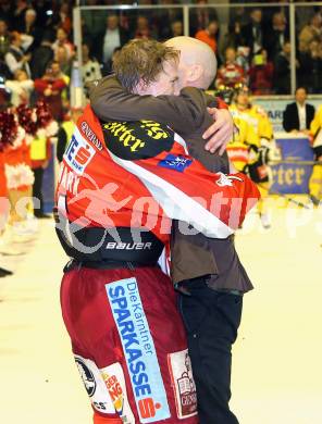 EBEL. Eishockey Bundesliga. EC KAC gegen PC Vienna Capitals.. Christer Olsson, Jamie Lundmark (KAC). Klagenfurt, am 4.5.2013.
Foto: Kuess 


---
pressefotos, pressefotografie, kuess, qs, qspictures, sport, bild, bilder, bilddatenbank