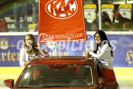 EBEL. Eishockey Bundesliga. EC KAC gegen PC Vienna Capitals..  KAC Cheerleader. Klagenfurt, am 4.5.2013.
Foto: Kuess 


---
pressefotos, pressefotografie, kuess, qs, qspictures, sport, bild, bilder, bilddatenbank