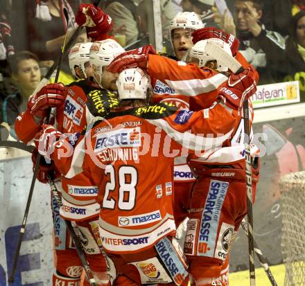 EBEL. Eishockey Bundesliga. EC KAC gegen PC Vienna Capitals.. Torjubel  (KAC). Klagenfurt, am 4.5.2013.
Foto: Kuess 


---
pressefotos, pressefotografie, kuess, qs, qspictures, sport, bild, bilder, bilddatenbank