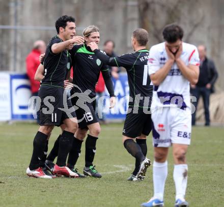 Fussball Regionalliga. SAK gegen Pasching. torjubel (Pasching). Klagenfurt, am 6.4.2013.
Foto: Kuess
---
pressefotos, pressefotografie, kuess, qs, qspictures, sport, bild, bilder, bilddatenbank