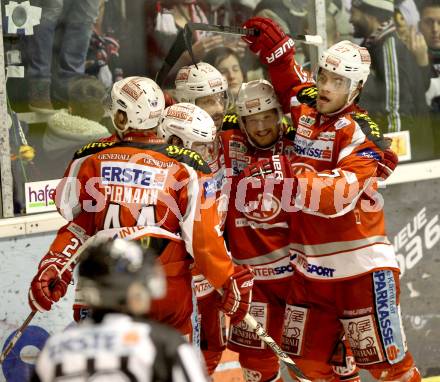 EBEL. Eishockey Bundesliga. EC KAC gegen PC Vienna Capitals.. Torjubel  (KAC). Klagenfurt, am 4.5.2013.
Foto: Kuess 


---
pressefotos, pressefotografie, kuess, qs, qspictures, sport, bild, bilder, bilddatenbank