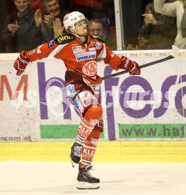 EBEL. Eishockey Bundesliga. EC KAC gegen PC Vienna Capitals.. Torjubel Tyler Scofield (KAC). Klagenfurt, am 4.5.2013.
Foto: Kuess 


---
pressefotos, pressefotografie, kuess, qs, qspictures, sport, bild, bilder, bilddatenbank