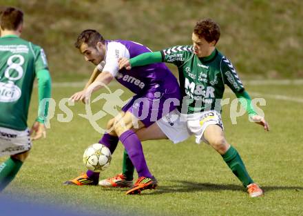 Fussball Regionalliga. Feldkirchen gegen SK Austria Klagenfurt. Marco HUber, (Feldkirchen), Rexhe Bytyci  (Austria Klagenfurt). Feldkirchen, 9.4.2013.
Foto: Kuess
---
pressefotos, pressefotografie, kuess, qs, qspictures, sport, bild, bilder, bilddatenbank