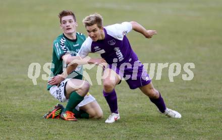 Fussball Regionalliga. Feldkirchen gegen SK Austria Klagenfurt. Philipp Wisotzki, (Feldkirchen), Peter Pucker (Austria Klagenfurt).. Feldkirchen, 9.4.2013.
Foto: Kuess
---
pressefotos, pressefotografie, kuess, qs, qspictures, sport, bild, bilder, bilddatenbank