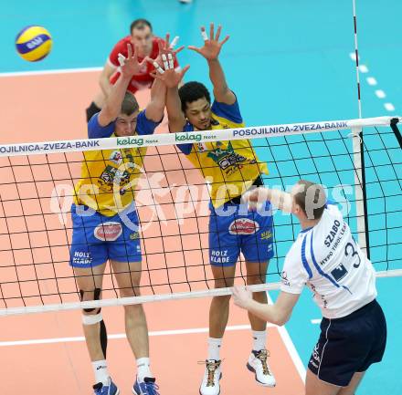 Volleyball. AVL Finalspiel. Aich/Dob gegen Hypo Tirol. HRUSKA Michal , De Sousa Sequeira Valdir (Aich/Dob). Bleiburg, 10.4.2013.
Foto: Kuess

---
pressefotos, pressefotografie, kuess, qs, qspictures, sport, bild, bilder, bilddatenbank