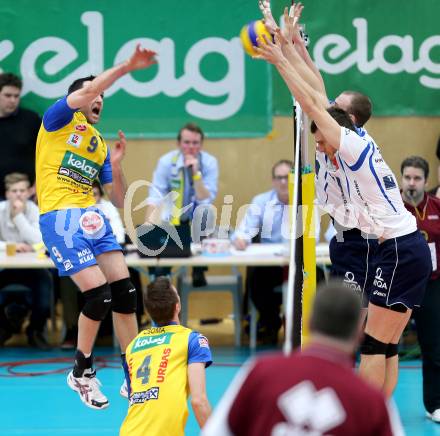 Volleyball. AVL Finalspiel. Aich/Dob gegen Hypo Tirol. Grut Andrej (Aich/Dob). Bleiburg, 10.4.2013.
Foto: Kuess

---
pressefotos, pressefotografie, kuess, qs, qspictures, sport, bild, bilder, bilddatenbank