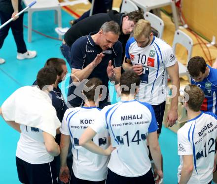 Volleyball. AVL Finalspiel. Aich/Dob gegen Hypo Tirol. Trainer Stefan Chrtiansky  (Tirol). Bleiburg, 10.4.2013.
Foto: Kuess

---
pressefotos, pressefotografie, kuess, qs, qspictures, sport, bild, bilder, bilddatenbank