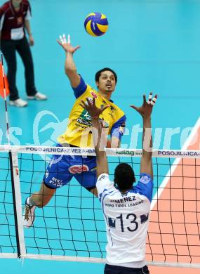 Volleyball. AVL Finalspiel. Aich/Dob gegen Hypo Tirol. DE SOUSA SEQUEIRA
Valdir (Aich/Dob). Bleiburg, 10.4.2013.
Foto: Kuess

---
pressefotos, pressefotografie, kuess, qs, qspictures, sport, bild, bilder, bilddatenbank