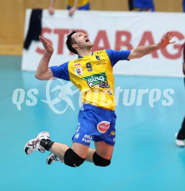 Volleyball. AVL Finalspiel. Aich/Dob gegen Hypo Tirol. GRUT Andrej (Aich/Dob). Bleiburg, 10.4.2013.
Foto: Kuess

---
pressefotos, pressefotografie, kuess, qs, qspictures, sport, bild, bilder, bilddatenbank