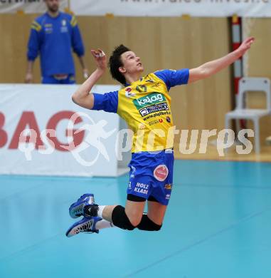 Volleyball. AVL Finalspiel. Aich/Dob gegen Hypo Tirol. WLODARCZYK Wojciech (Aich/Dob). Bleiburg, 10.4.2013.
Foto: Kuess

---
pressefotos, pressefotografie, kuess, qs, qspictures, sport, bild, bilder, bilddatenbank