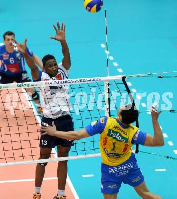 Volleyball. AVL Finalspiel. Aich/Dob gegen Hypo Tirol. De Sousa Sequeira Valdir (Aich/Dob), Ronald Jimenez (Tirol). Bleiburg, 10.4.2013.
Foto: Kuess

---
pressefotos, pressefotografie, kuess, qs, qspictures, sport, bild, bilder, bilddatenbank