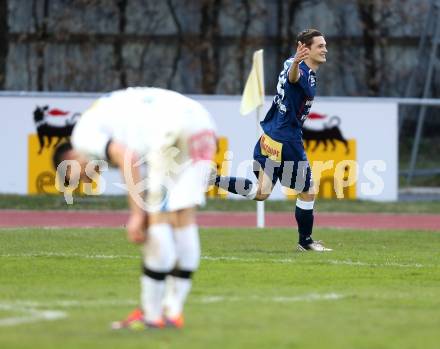 Fussball Regionalliga. VSV gegen Kalsdorf. Torjubel Marco Heil (Kalsdorf). Villach, am 12.4.2013.
Foto: Kuess
---
pressefotos, pressefotografie, kuess, qs, qspictures, sport, bild, bilder, bilddatenbank