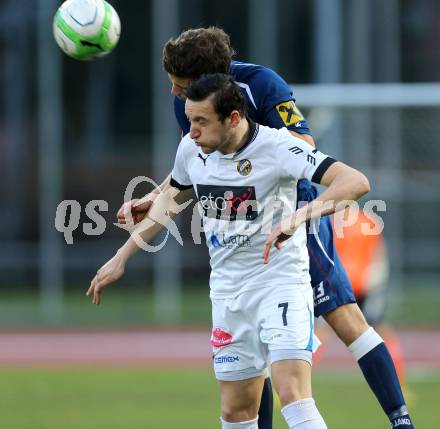 Fussball Regionalliga. VSV gegen Kalsdorf. Emre Okatan (VSV), Thomas Miedl (Kalsdorf). Villach, am 12.4.2013.
Foto: Kuess
---
pressefotos, pressefotografie, kuess, qs, qspictures, sport, bild, bilder, bilddatenbank