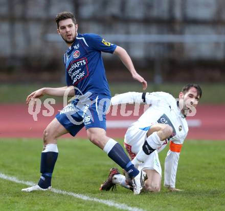 Fussball Regionalliga. VSV gegen Kalsdorf. Mario Ramusch (VSV), Martin Gruendler (Kalsdorf). Villach, am 12.4.2013.
Foto: Kuess
---
pressefotos, pressefotografie, kuess, qs, qspictures, sport, bild, bilder, bilddatenbank