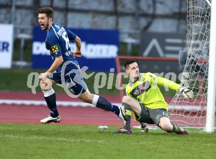 Fussball Regionalliga. VSV gegen Kalsdorf. Martin Koller(VSV), Torjubel Martin Gruendler (Kalsdorf). Villach, am 12.4.2013.
Foto: Kuess
---
pressefotos, pressefotografie, kuess, qs, qspictures, sport, bild, bilder, bilddatenbank