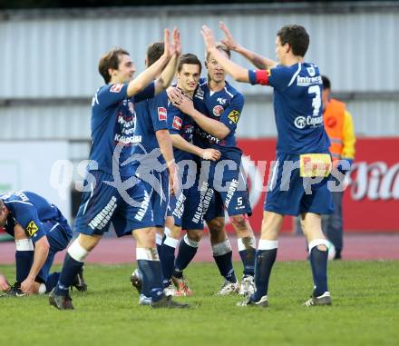 Fussball Regionalliga. VSV gegen Kalsdorf. Torjubel (Kalsdorf). Villach, am 12.4.2013.
Foto: Kuess
---
pressefotos, pressefotografie, kuess, qs, qspictures, sport, bild, bilder, bilddatenbank