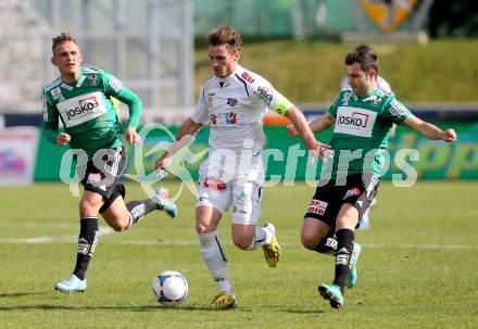 Fussball. Bundesliga. RZ Pellets WAC gegen SV Josko Ried.  Michael Sollbauer, (WAC), Ignacio Rodriguez-Ortiz   (Ried). Wolfsberg, 13.4.2013.
Foto: Kuess

---
pressefotos, pressefotografie, kuess, qs, qspictures, sport, bild, bilder, bilddatenbank