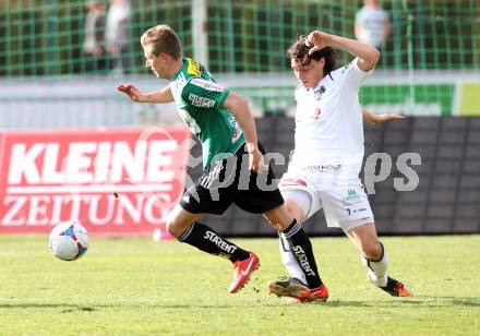 Fussball. Bundesliga. RZ Pellets WAC gegen SV Josko Ried.  Dario Baldauf,   (WAC), Thomas Hinum (Ried). Wolfsberg, 13.4.2013.
Foto: Kuess

---
pressefotos, pressefotografie, kuess, qs, qspictures, sport, bild, bilder, bilddatenbank