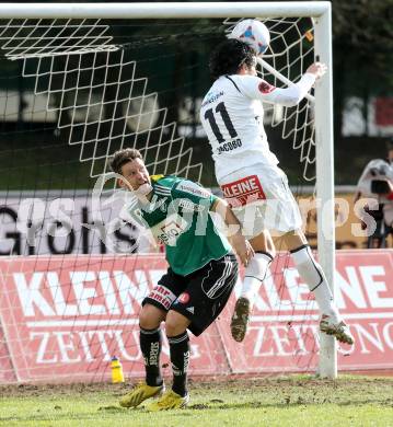 Fussball. Bundesliga. RZ Pellets WAC gegen SV Josko Ried.   Jacobo,  (WAC), Maximilian Karner (Ried). Wolfsberg, 13.4.2013.
Foto: Kuess

---
pressefotos, pressefotografie, kuess, qs, qspictures, sport, bild, bilder, bilddatenbank