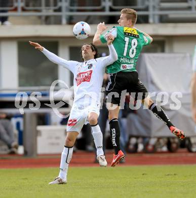 Fussball. Bundesliga. RZ Pellets WAC gegen SV Josko Ried.  Jacobo,  (WAC),  Thomas Hinum  (Ried). Wolfsberg, 13.4.2013.
Foto: Kuess

---
pressefotos, pressefotografie, kuess, qs, qspictures, sport, bild, bilder, bilddatenbank