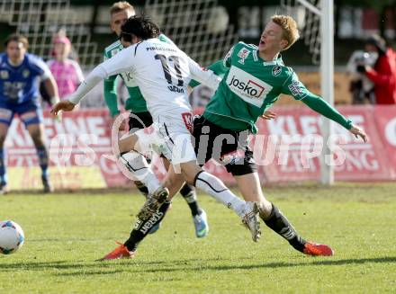 Fussball. Bundesliga. RZ Pellets WAC gegen SV Josko Ried.  Jacobo,   (WAC),  Thomas Reifeltshammer (Ried). Wolfsberg, 13.4.2013.
Foto: Kuess

---
pressefotos, pressefotografie, kuess, qs, qspictures, sport, bild, bilder, bilddatenbank