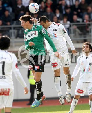 Fussball. Bundesliga. RZ Pellets WAC gegen SV Josko Ried.  Nenad Jovanovic,  (WAC), Robert Zulj (Ried). Wolfsberg, 13.4.2013.
Foto: Kuess

---
pressefotos, pressefotografie, kuess, qs, qspictures, sport, bild, bilder, bilddatenbank