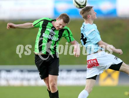 Fussball Kaerntner Liga. St. Veit gegen Voelkermarkt. Andreas Fischer (St. Veit), Michael Ogris (Voelkermarkt). St. Veit, am 13.4.2013.
Foto: Kuess
---
pressefotos, pressefotografie, kuess, qs, qspictures, sport, bild, bilder, bilddatenbank