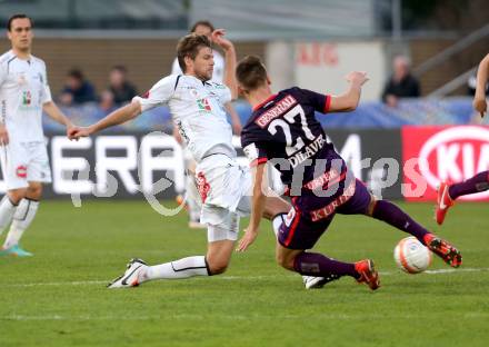 Fussball. Bundesliga. RZ Pellets WAC gegen Austria Wien.  Boris Huettenbrenner, (WAC),  Emir Dilaver  (Austria Wien). Wolfsberg, 17.4.2013.
Foto: Kuess

---
pressefotos, pressefotografie, kuess, qs, qspictures, sport, bild, bilder, bilddatenbank