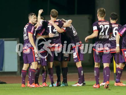 Fussball. OEB Cup.  RZ Pellets WAC gegen Austria Wien. Torjubel Austria Wien. Wolfsberg, 17.4.2013.
Foto: Kuess

---
pressefotos, pressefotografie, kuess, qs, qspictures, sport, bild, bilder, bilddatenbank