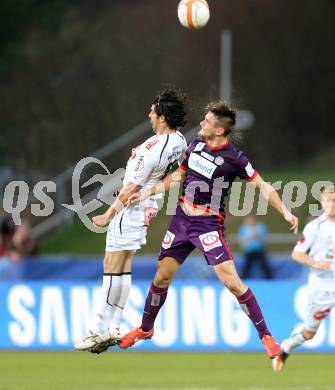 Fussball. Bundesliga. RZ Pellets WAC gegen Austria Wien.  Jacobo,  (WAC),  James Holland  (Austria Wien). Wolfsberg, 17.4.2013.
Foto: Kuess

---
pressefotos, pressefotografie, kuess, qs, qspictures, sport, bild, bilder, bilddatenbank