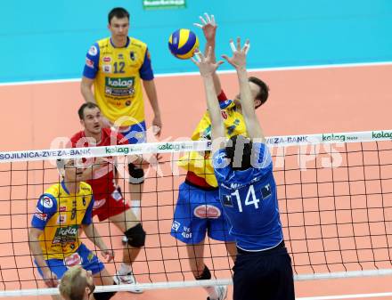 Volleyball. AVL Finalspiel. Aich/Dob gegen Hypo Tirol. CSOMA Krisztian, SATLER Rok (Aich/Dob).. Bleiburg, 17.4.2013.
Foto: Kuess

---
pressefotos, pressefotografie, kuess, qs, qspictures, sport, bild, bilder, bilddatenbank