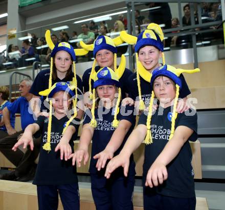 Volleyball. AVL Finalspiel. Aich/Dob gegen Hypo Tirol. Fans (Aich/Dob). Bleiburg, 17.4.2013.
Foto: Kuess

---
pressefotos, pressefotografie, kuess, qs, qspictures, sport, bild, bilder, bilddatenbank