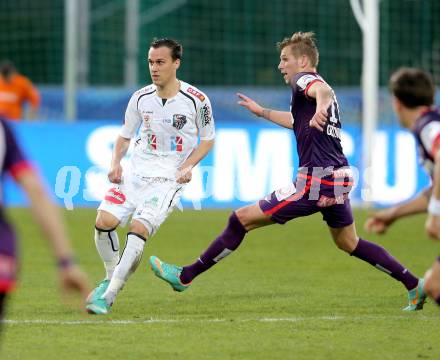 Fussball. Bundesliga. RZ Pellets WAC gegen Austria Wien.  Michael Liendl,  (WAC),  Alexander Gruenwald  (Austria Wien). Wolfsberg, 17.4.2013.
Foto: Kuess

---
pressefotos, pressefotografie, kuess, qs, qspictures, sport, bild, bilder, bilddatenbank