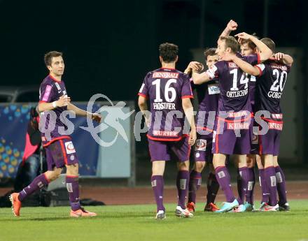 Fussball. OEB Cup.  RZ Pellets WAC gegen Austria Wien. Torjubel Austria Wien. Wolfsberg, 17.4.2013.
Foto: Kuess

---
pressefotos, pressefotografie, kuess, qs, qspictures, sport, bild, bilder, bilddatenbank