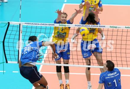 Volleyball. AVL Finalspiel. Aich/Dob gegen Hypo Tirol. SATLER Rok,  REISER Gerald (Aich/Dob). Bleiburg, 17.4.2013.
Foto: Kuess

---
pressefotos, pressefotografie, kuess, qs, qspictures, sport, bild, bilder, bilddatenbank