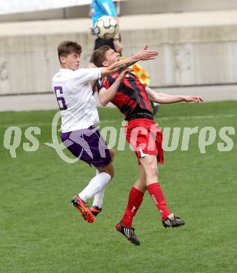 Fussball Regionalliga. SK Austria Klagenfurt gegen LASK. Marco Leininger,  (Austria Klagenfurt), Florian Templ (LASK). Klagenfurt, 20.4.2013.
Foto: Kuess
---
pressefotos, pressefotografie, kuess, qs, qspictures, sport, bild, bilder, bilddatenbank