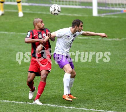 Fussball Regionalliga. SK Austria Klagenfurt gegen LASK. Rexhe Bytyci,  (Austria Klagenfurt), De Lima Campos Maria Fabiano (LASK). Klagenfurt, 20.4.2013.
Foto: Kuess
---
pressefotos, pressefotografie, kuess, qs, qspictures, sport, bild, bilder, bilddatenbank