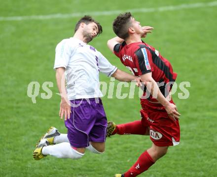 Fussball Regionalliga. SK Austria Klagenfurt gegen LASK. Darko Vasic, (Austria Klagenfurt), Daniel Kogler  (LASK). Klagenfurt, 20.4.2013.
Foto: Kuess
---
pressefotos, pressefotografie, kuess, qs, qspictures, sport, bild, bilder, bilddatenbank