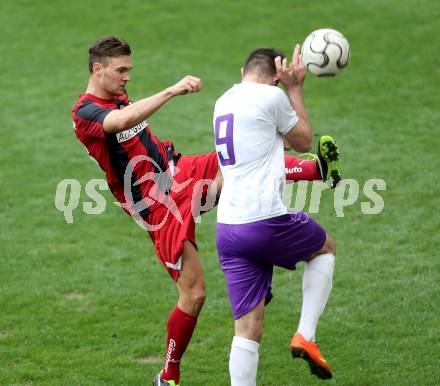 Fussball Regionalliga. SK Austria Klagenfurt gegen LASK. Rexhe Bytyci,  (Austria Klagenfurt), Christoph Kobleder (LASK). Klagenfurt, 20.4.2013.
Foto: Kuess
---
pressefotos, pressefotografie, kuess, qs, qspictures, sport, bild, bilder, bilddatenbank