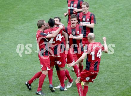 Fussball Regionalliga. SK Austria Klagenfurt gegen LASK. Torjubel De Lima Campos Maria Fabiano (LASK). Klagenfurt, 20.4.2013.
Foto: Kuess
---
pressefotos, pressefotografie, kuess, qs, qspictures, sport, bild, bilder, bilddatenbank