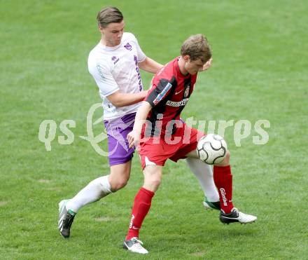 Fussball Regionalliga. SK Austria Klagenfurt gegen LASK. Michael Tschemernjak,  (Austria Klagenfurt), Sebastian Schroeger (LASK). Klagenfurt, 20.4.2013.
Foto: Kuess
---
pressefotos, pressefotografie, kuess, qs, qspictures, sport, bild, bilder, bilddatenbank