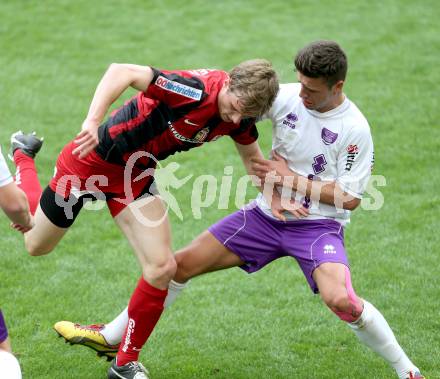 Fussball Regionalliga. SK Austria Klagenfurt gegen LASK. Lumbardh Salihu, (Austria Klagenfurt), Sebastian Schroeger  (LASK). Klagenfurt, 20.4.2013.
Foto: Kuess
---
pressefotos, pressefotografie, kuess, qs, qspictures, sport, bild, bilder, bilddatenbank