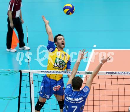 Volleyball. AVL Finalspiel. Aich/Dob gegen Hypo Tirol. Grut Andrej (Aich/Dob). Bleiburg, 24.4.2013.
Foto: Kuess

---
pressefotos, pressefotografie, kuess, qs, qspictures, sport, bild, bilder, bilddatenbank