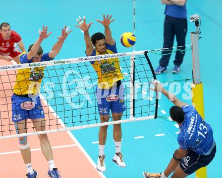 Volleyball. AVL Finalspiel. Aich/Dob gegen Hypo Tirol. HRUSKA Michal , De Sousa Sequeira Valdir (Aich/Dob). Bleiburg, 24.4.2013.
Foto: Kuess

---
pressefotos, pressefotografie, kuess, qs, qspictures, sport, bild, bilder, bilddatenbank