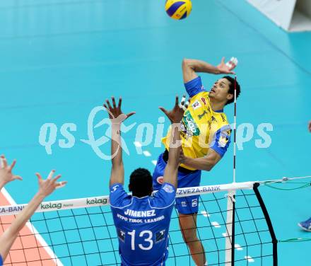 Volleyball. AVL Finalspiel. Aich/Dob gegen Hypo Tirol. De Sousa Sequeira Valdir (Aich/Dob). Bleiburg, 24.4.2013.
Foto: Kuess

---
pressefotos, pressefotografie, kuess, qs, qspictures, sport, bild, bilder, bilddatenbank