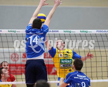 Volleyball. AVL Finalspiel. Aich/Dob gegen Hypo Tirol. Pusnik Nejc  (Aich/Dob). Bleiburg, 24.4.2013.
Foto: Kuess

---
pressefotos, pressefotografie, kuess, qs, qspictures, sport, bild, bilder, bilddatenbank