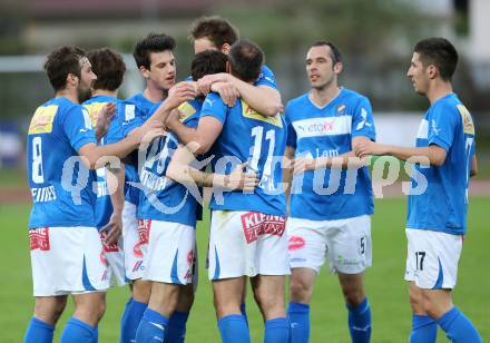 Fussball Regionalliga. VSV gegen Sturm Graz Amateure. Torjubel VSV. Villach, 26.4.2013.
Foto: Kuess
---
pressefotos, pressefotografie, kuess, qs, qspictures, sport, bild, bilder, bilddatenbank