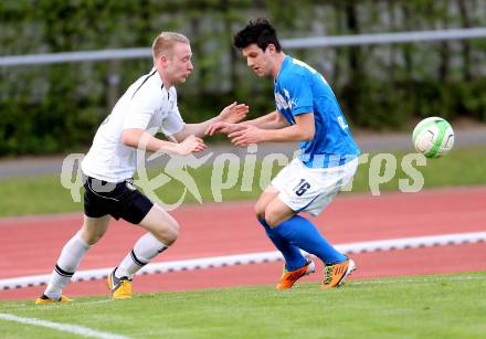 Fussball Regionalliga. VSV gegen Sturm Graz Amateure. Andreas Dlopst,  (VSV), Daniel Schmoelzer (Graz). Villach, 26.4.2013.
Foto: Kuess
---
pressefotos, pressefotografie, kuess, qs, qspictures, sport, bild, bilder, bilddatenbank