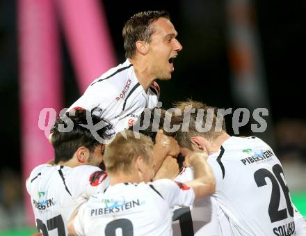 Fussball. OEB Cup.  RZ Pellets WAC gegen SK Puntigamer Sturm Graz.  Torjubel Michael Liendl (WAC). Wolfsberg, 27.4.2013.
Foto: Kuess

---
pressefotos, pressefotografie, kuess, qs, qspictures, sport, bild, bilder, bilddatenbank